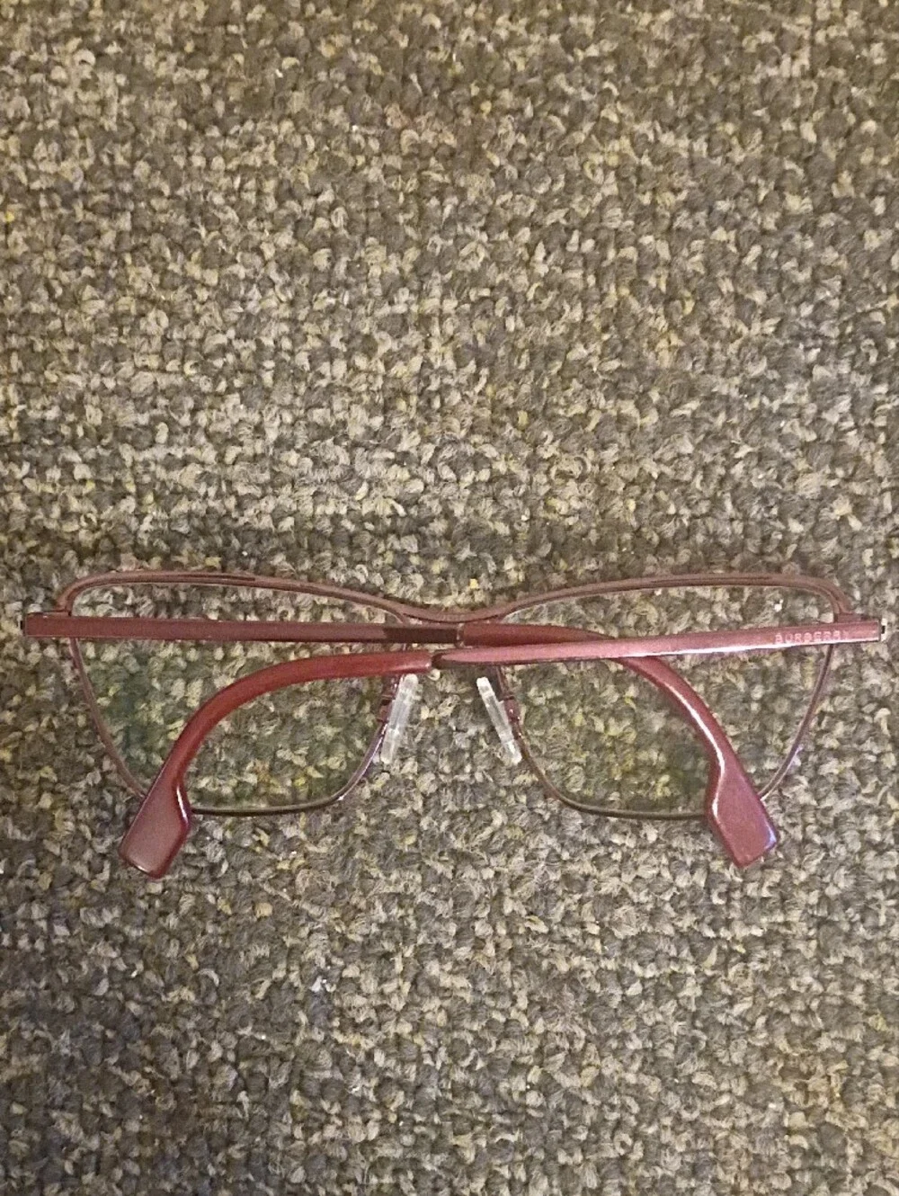 Burberry Men's Tan/Brown Metal Frame Glasses